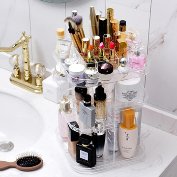 360° Rotating Acrylic Makeup and Perfume Organizer